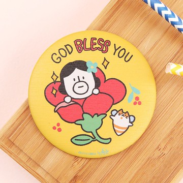 Hello DunDun 哈囉登登系列圓形手鏡01.Bless you