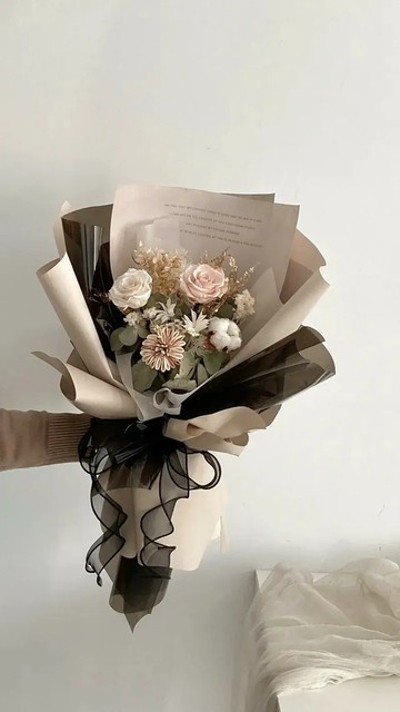 【FLORA FLOWER】乾燥永生花束 - 卡布奇諾