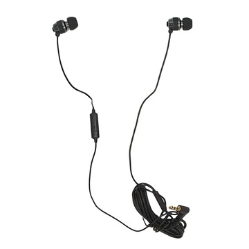 a plus 鋁合金入耳式立體聲有線耳機  黑色