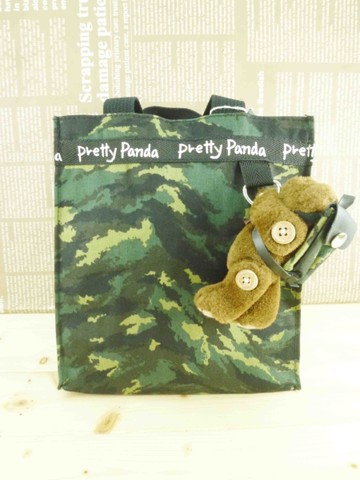 【震撼精品百貨】泰迪熊_Pretty Bear~提袋附熊玩偶-『迷彩色』(S)