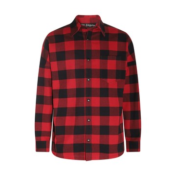 Palm Angels - Black And Red Cotton Shirt