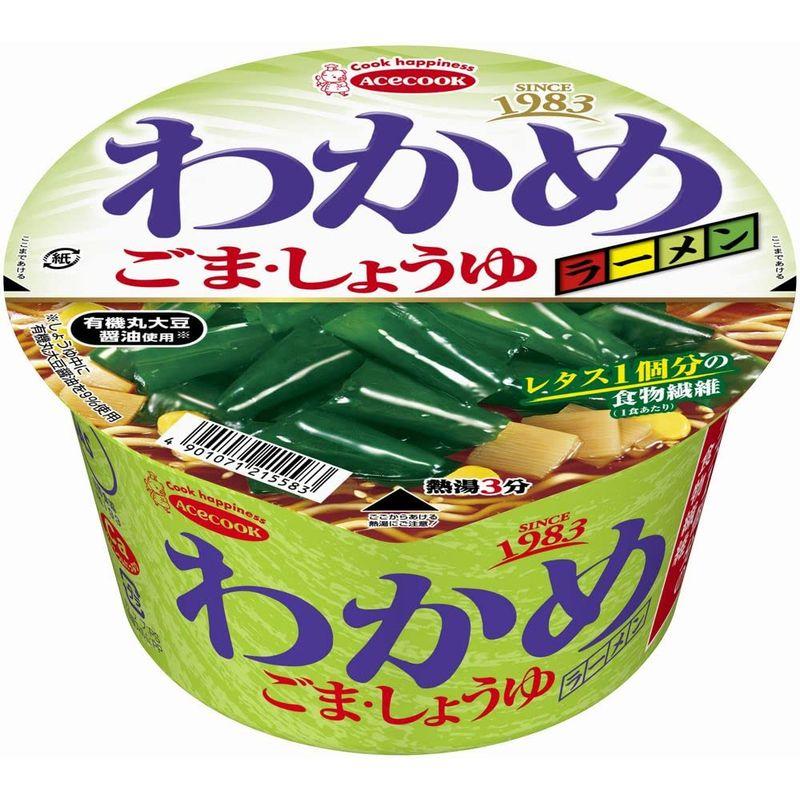 エースコック わかめラーメン ごま・しょうゆ 93g×12個