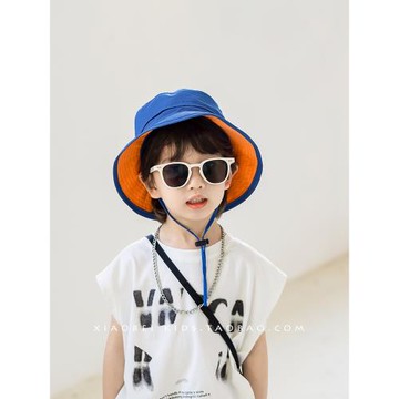 兒童漁夫帽夏季遮陽帽男童防曬帽寶寶帽子透氣女童太陽帽男孩春秋