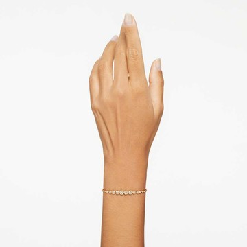 【Swarovski 施華洛世奇】Imber Emily 手鏈(混合圓形切割 金色 鍍金（金色飾面）)(5663395)