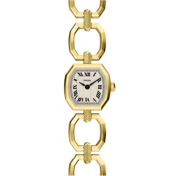 FOSSIL Harlow Mini 復古八角雙針手鍊女錶-金色/20mm ES5483
