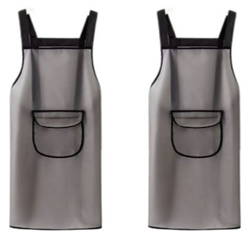 Gomjihome 口袋雙面防水圍裙 75公分  黑色  2個