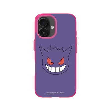 iPhone 16 Clear 粉漾桃 - 寶可夢 Pokemon - 大臉系列-耿鬼