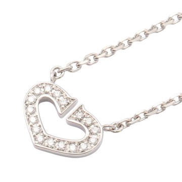 Cartier 卡地亞 C De Cartier Heart 項鍊 18K白金 鑽石 二手精品 【二手名牌BRAND OFF】