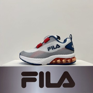 FILA 中童 休閒運動鞋 白色 旋鈕 足弓穩定 透氣散熱 彈性舒適 2-J826Z-129