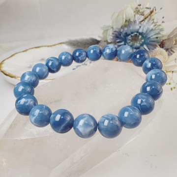 釋放壓力/寧靜柔和-9.7mm 藍蛋白石手鍊