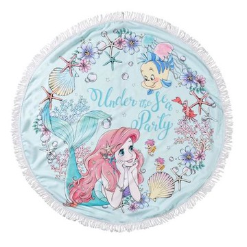 日單 美人魚Alice長發公主系列圓毯法蘭絨空調被午睡毯子蓋毯毛毯