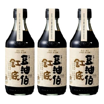 豆油伯 缸底釀造醬油  300ml  3瓶