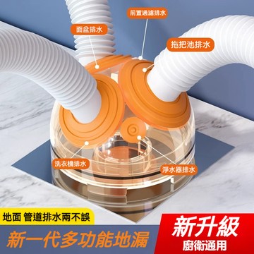 【漢斯衛浴】多通下水地漏 多功能防臭盾 洗衣機地漏 防臭防蟲 防臭塞 地漏密封圈 廚房水槽地漏 防臭地漏 地漏芯 防臭盾
