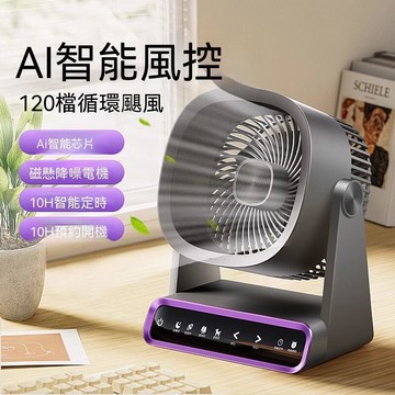 充電風扇 桌面扇 小風扇 宿舍風扇 風扇 桌扇 電風扇 電扇 AI數顯空氣循環扇家用電風扇辦公室臺式遙控電扇