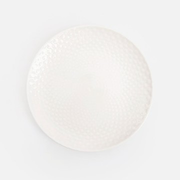 克萊歐陶瓷平盤20.5cm 鑽紋白