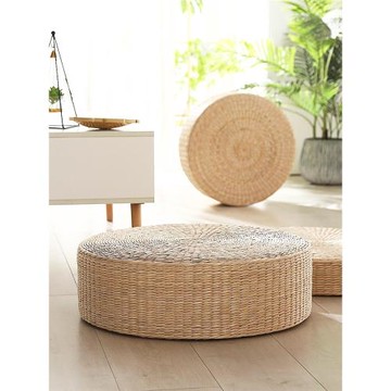 日本無印精工草編蒲團榻榻米坐墊地上家用日式加厚打坐禪修墊飄