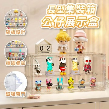 【Gooday✨台灣現貨】長方形 公仔展示盒 集裝箱展示盒 貨櫃展示盒 壓克力展示盒 公仔展示櫃 盲盒展示盒 公仔收納盒