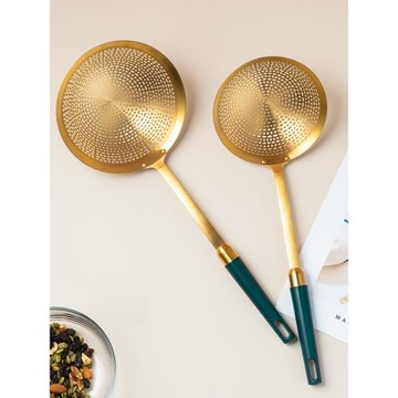 輕奢不銹鋼撈餃子面條勺子火鍋漏勺過濾網篩超細撈面勺麻辣燙撈勺