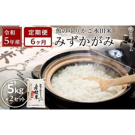 ふるさと納税 令和5年産（新米）滋賀県認証！魚のゆりかご水田米「みずかがみ」白米 5kg×2セット 滋賀県彦根市