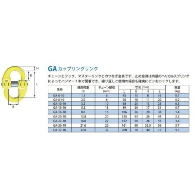 マーテック チェーンスリング 長さ調整機能付 2本吊りセット TG2-BKL