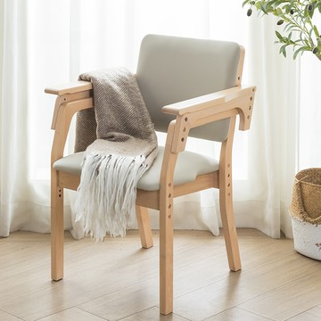 H&D 東稻家居 欣樂活調節工學椅 無輪子  1個  奶茶色