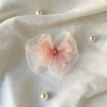 韓國 inpink 粉鑽花宴蝴蝶結髮夾