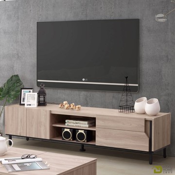 wakuhome 瓦酷家具 borg時尚輕工業風6尺電視櫃a011-p14