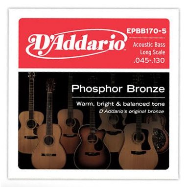 D'Addario 45-130 EPBB170-5 Phosphor Bronze Acoustic Bass 5弦アコースティックベース用