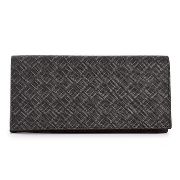 dunhill滿版LOGO PVC防刮皮革多卡長夾(黑色)257423｜GoBrand購名牌