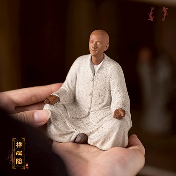 【祥瑞閣】創意紫砂小和尚茶寵擺件 人物禪意茶道茶室茶空間桌面茶臺茶桌裝飾 茶寵 紫砂茶寵 小沙彌