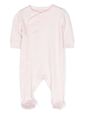 Givenchy Kids - logo-embroidered 4G-print pajamas - kids - Cotton - 3 - Pink