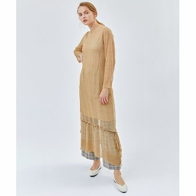 ランバンオンブルー シアーロングニットワンピース レディース モカ 38 Lanvin En Bleu 通販 Lineポイント最大get Lineショッピング