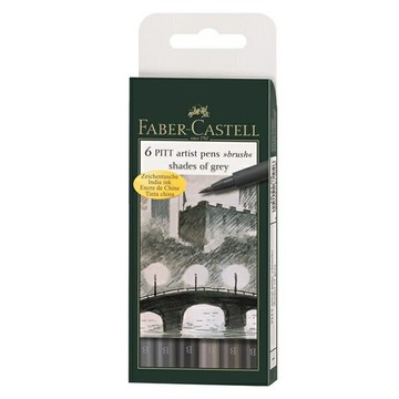 Faber_Castell PITT軟毛筆頭藝術筆冷灰色系*167104【領券滿額再折千7/31止】