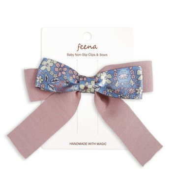 Feena - No.71蝴蝶結髮夾-淺粉