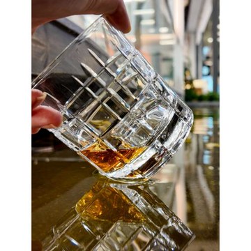 SHTOX德國進口旋轉威士忌杯創意磨砂洋酒杯禮盒禮品高檔冰球杯子