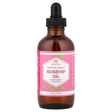 Leven Rose, 全全和有機，玫瑰果油，4 液量盎司（118 毫升）