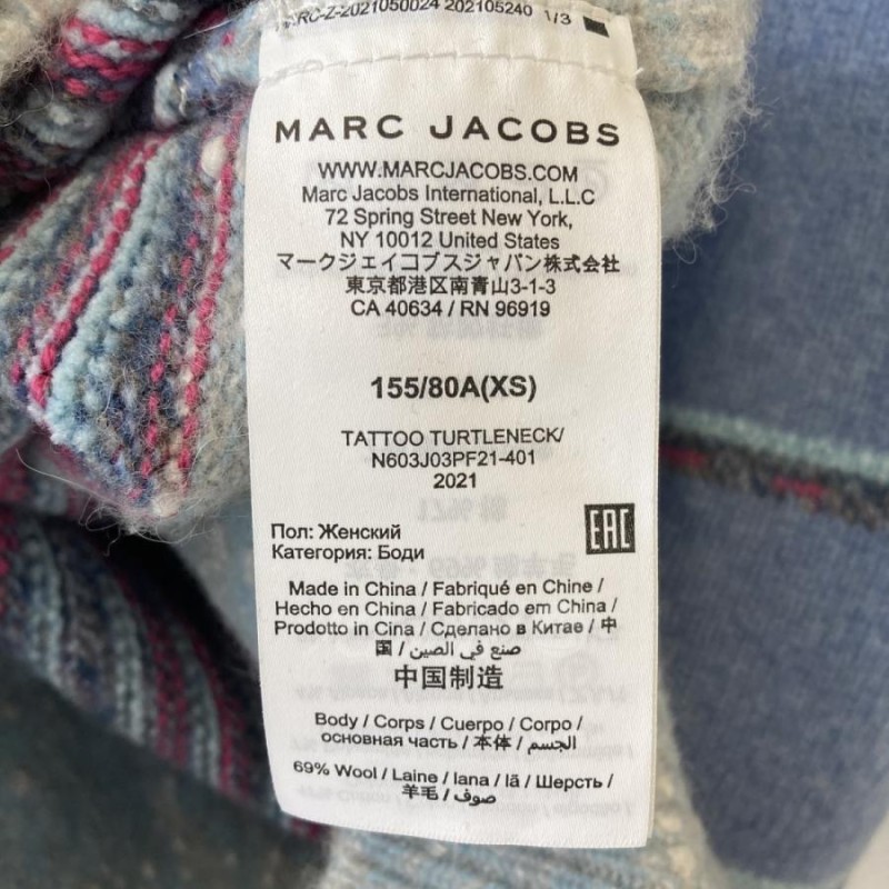 MARC JACOBS 21AW Tattoo Turtleneck Blue Multi ブルー サイズ：XS