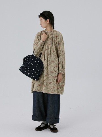 長襯衫復古印花小玫瑰 洋裝