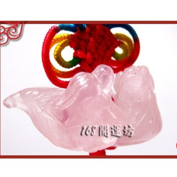 【168開運坊】粉晶系列【增加人緣、夫妻感情／粉晶鴛鴦流蘇吊飾】開光 / 擇日