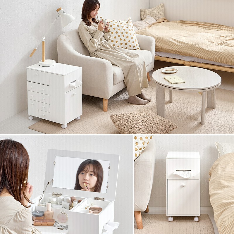 楽天市場】ドレッサーテーブル 幅75/95cm【LILIO】リリオ（ドレッサー