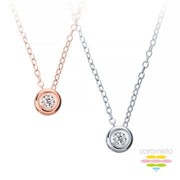 彩糖鑽工坊 包鑲鑽石項鍊