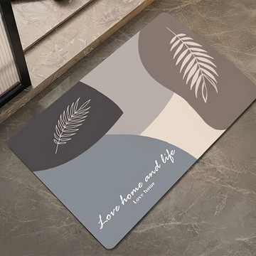 軟式科技絨吸水防滑地墊  60 x 40cm  白楊  1個