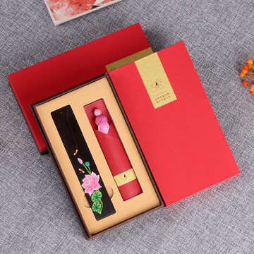 古風創意禮物 內嵌式復古禮盒 古典中國風書簽包裝盒 典雅大氣