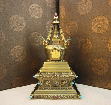 廠家直銷 佛塔舍利塔 銅 菩提塔 如來八塔舍利塔 結緣特價 高22cm