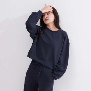 Mori girl 休閒運動上衣 藍