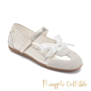 Pineapple Outfitter-芭蕾感蝴蝶綁帶娃娃鞋 KARRO-金色