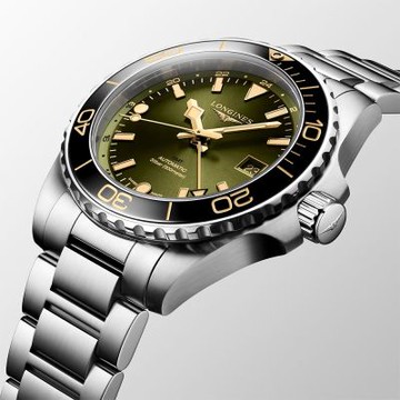 LONGINES 浪琴 HydroConquest 深海征服者 GMT 陶瓷潛水機械錶 年終送禮-41mm L3.790.4.06.6
