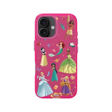 iPhone 16 Clear 粉漾桃 - 迪士尼-公主系列 Disney Princess - 迪士尼公主 - 貼紙風格