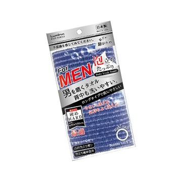 Lumina 露蜜 男用爽快去垢沐浴巾 質地偏硬 立體編織 100%尼龍製  藍色  1條