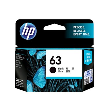 HP 黑色原廠墨水匣 / 盒 F6U62AA 63【APP滿額下單4%點數(單一帳號最高1500點)】6/30止